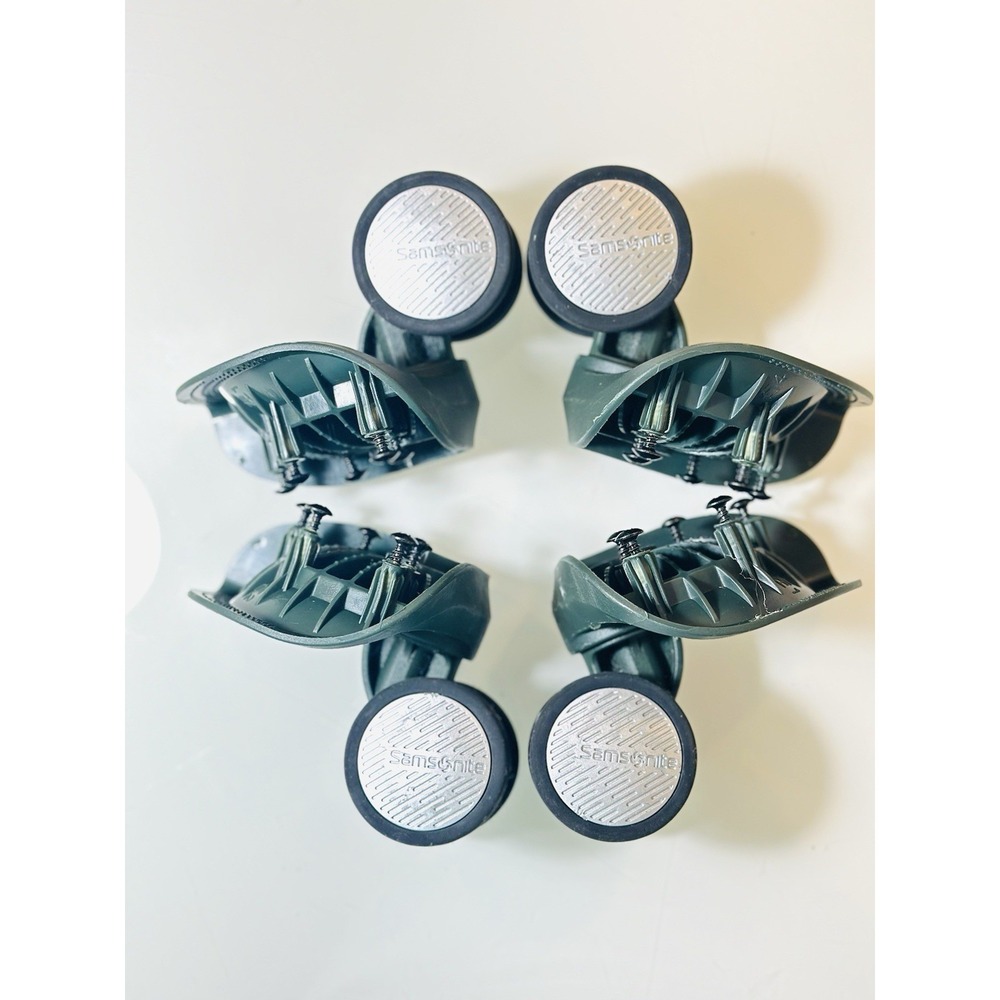 4 Replacement Wheels Samsonite RENEW  Green Soft Luggage or Carry On Part OEM